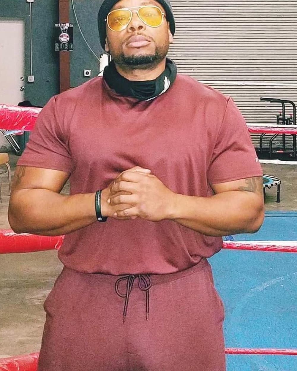 Me at the ring inside Warrior Fit Boxing
